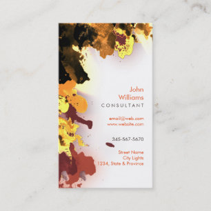 Watercolor Modern Nature Paints Brushstrokes Business Card