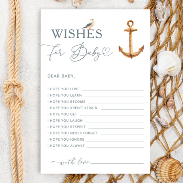 Watercolor Modern Nautical Wishes for Baby Game (Creator Uploaded)