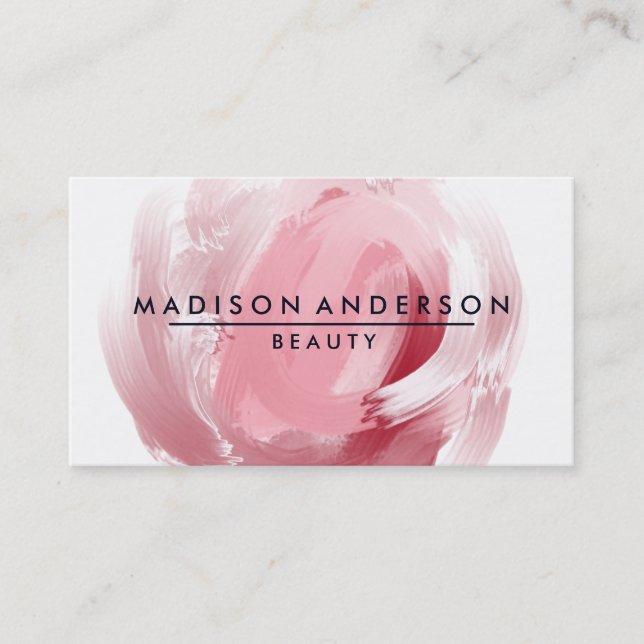 Watercolor Modern Simple & Classic Beauty Business Card (Front)
