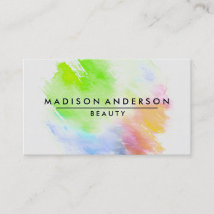 Watercolor Modern Simple & Classic Beauty Business Card