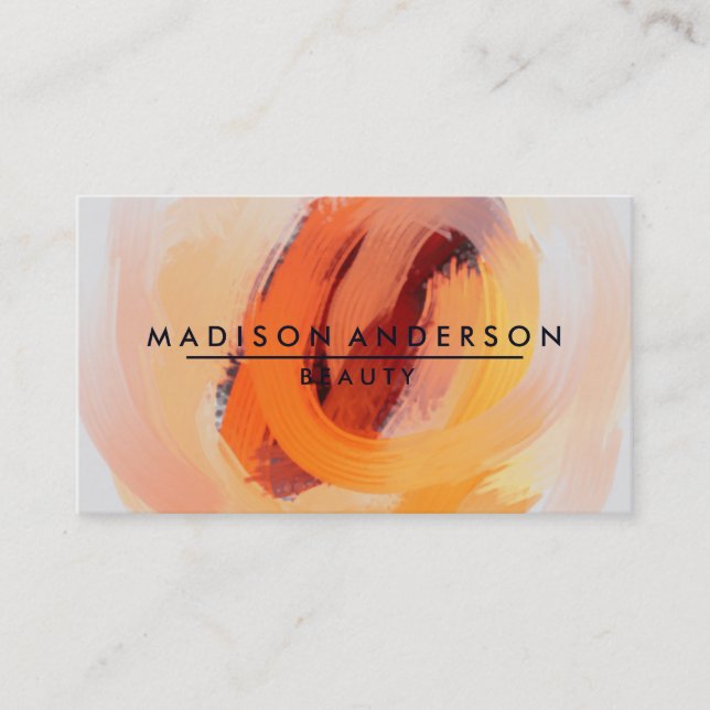 Watercolor Modern Simple & Classic Beauty Business Card (Front)