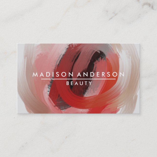 Watercolor Modern Simple & Classic Beauty Pink Business Card (Front)