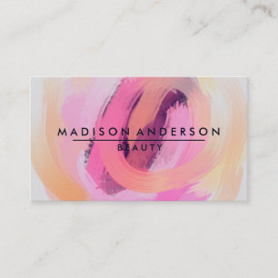 Watercolor Modern Simple & Classic Beauty Pink Business Card