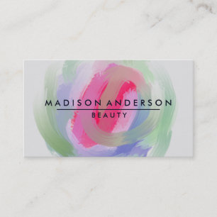 Watercolor Modern Simple & Classic Beauty Pink Business Card