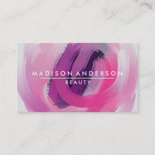 Watercolor Modern Simple & Classic Beauty Pink Business Card
