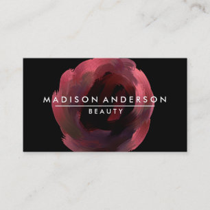 Watercolor Modern Simple Classic Black Gold Beauty Business Card