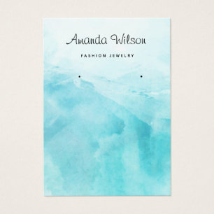 Watercolor modern simple earring display card