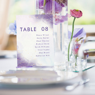 Watercolor Modern Trendy Elegant Lilac Wedding Invitation