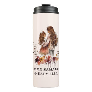 Watercolor Mom and Daughter (1) Thermal Tumbler