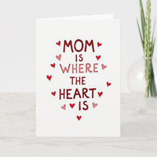 Watercolor Mom Heart Card