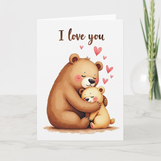 Watercolor Momma Bear Card (Front)