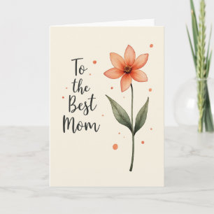 Watercolor Moms Day Art Card