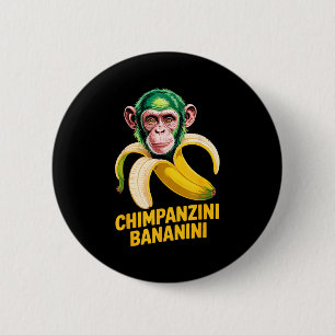 Watercolor Monkey Meme Italian Brainrot Chimpanzin 6 Cm Round Badge
