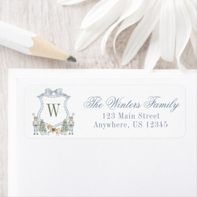 Watercolor Monogram Initial Nutcracker Crest (Insitu)