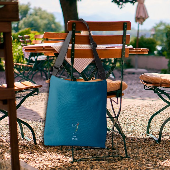  Watercolor monogram letter Y nurse dark blue Crossbody Bag (Creator Uploaded)