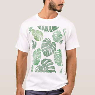 Watercolor monster, tropical seamless wallpaper. T-Shirt