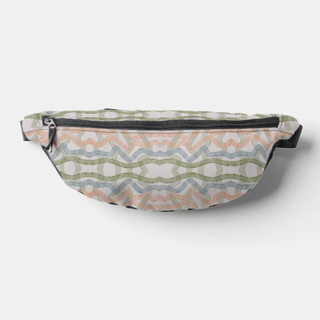 Watercolor Mopping Brushstrokes Pattern In Pastel Bum Bags (Lay Down)
