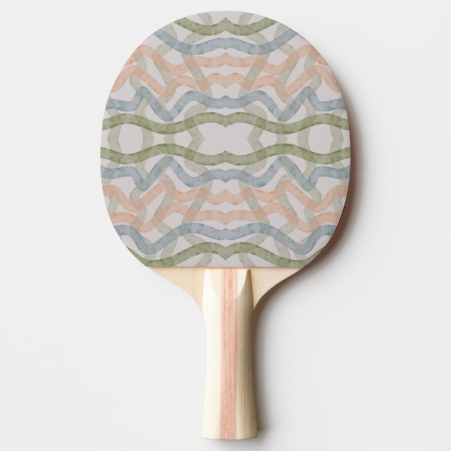 Watercolor Mopping Brushstrokes Pattern In Pastel Ping Pong Paddle (Front)