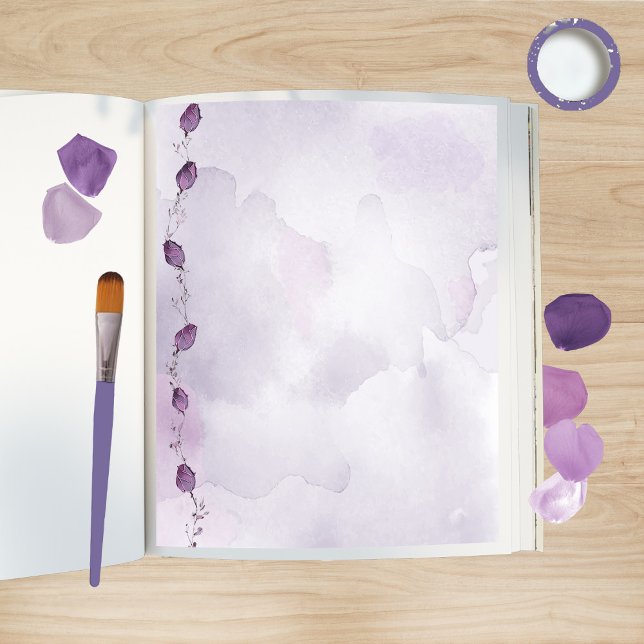 Watercolor Morada Scrapbook Paper (Creator Uploaded)