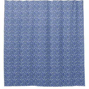 Watercolor Mosaic Tile Blue Dot Pattern Design Sho Shower Curtain