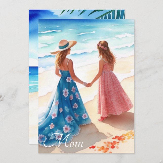 Watercolor Mother’s Day Card (Front/Back)