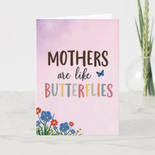 Watercolor Mothers Butterfly Card