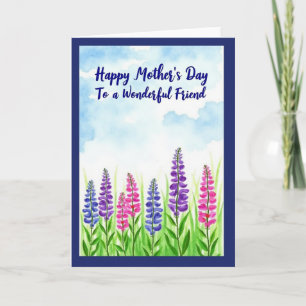 Watercolor Mothers Day Friend Card