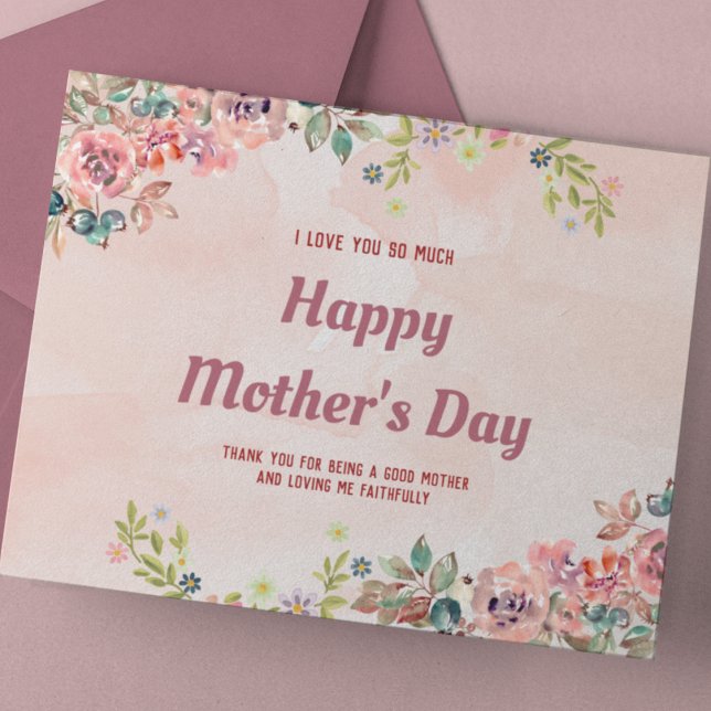 Watercolor Mother's Day Postcard (Creator Uploaded)