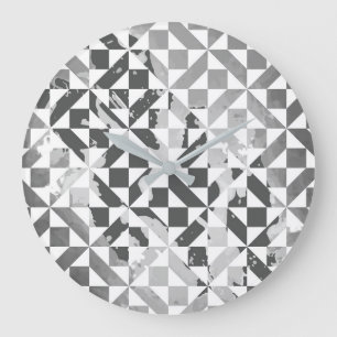 Watercolor motifs 4 large clock