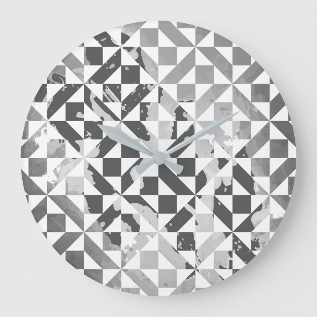 Watercolor motifs 4 large clock (Front)