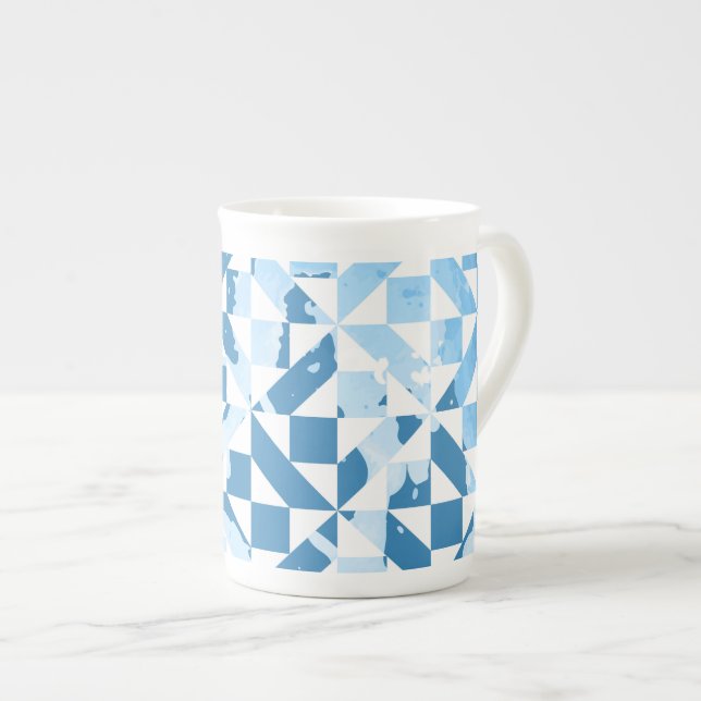Watercolor motifs bone china mug (Front Right)
