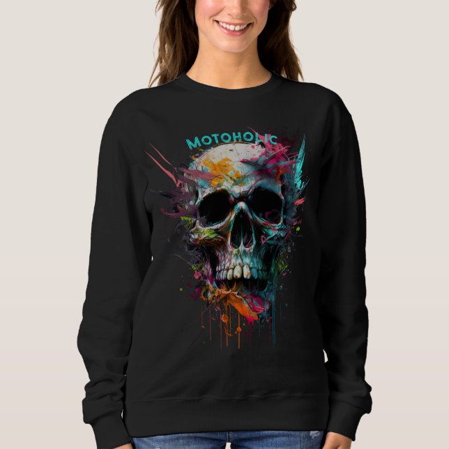 Watercolor Motoholic Sweatshirt (Front)