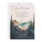 Watercolor Mountain Pine Forest Save The Date Card