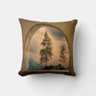 Watercolor Mountain Poster,Nature Wall Art,Waterco Cushion