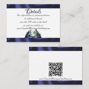 Watercolor Mountain & Ribbon, QR Code Enclosure Card