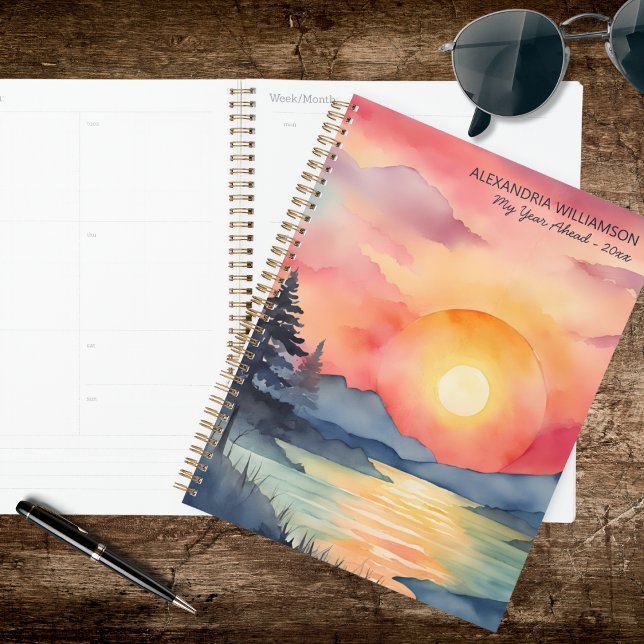 Watercolor Mountain Sunset  Planner (Creator Uploaded)