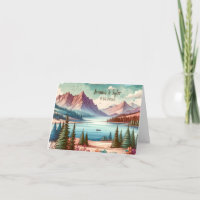 Watercolor Mountain Views Wedding