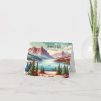Watercolor Mountain Views Wedding