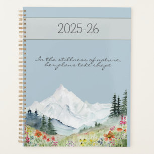 Watercolor Mountain Wildflower Planner