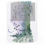 Watercolor Mountains Baby Milestone Blanket