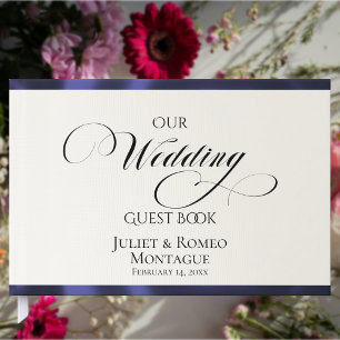 Watercolor Mountains Our Wedding Ivory/Blue Guest Book