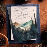 Watercolor Mountains Pine Forest Script Wedding Acrylic Invitations<br><div class="desc">Capture the majesty of the mountains with these stunning watercolor wedding invitations, featuring a serene pine forest and mountain range backdrop. The elegant script adds a personal touch to the acrylic surface, creating a modern and sophisticated feel. Perfect for outdoor, rustic, or nature-inspired weddings, this invitation brings a peaceful, natural...</div>