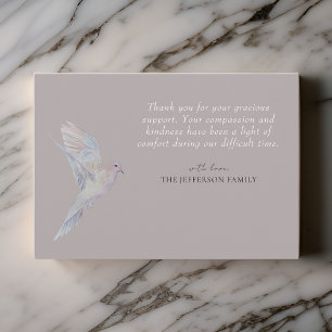 Watercolor Mourning Dove Funeral Thank You Card