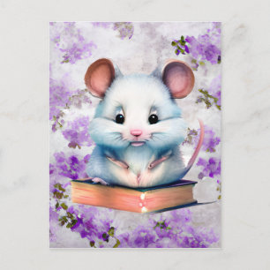 Watercolor Mouse Graphic Postcard