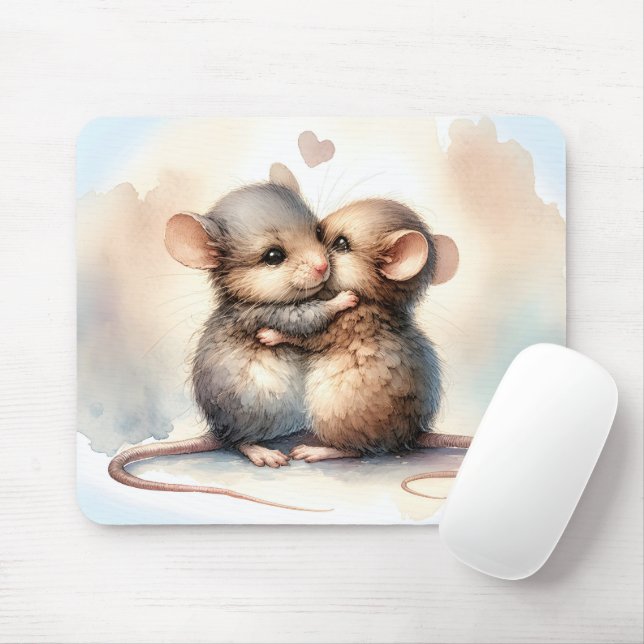 Watercolor Mouse Hug Pad (With Mouse)