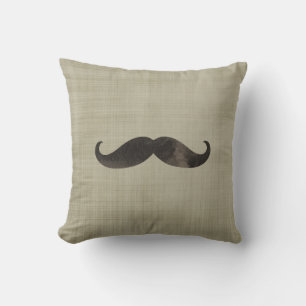 Watercolor Moustache Cushion