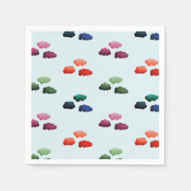 Watercolor multicolored clouds