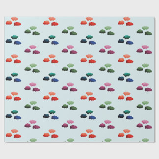 Watercolor multicolored clouds wrapping paper