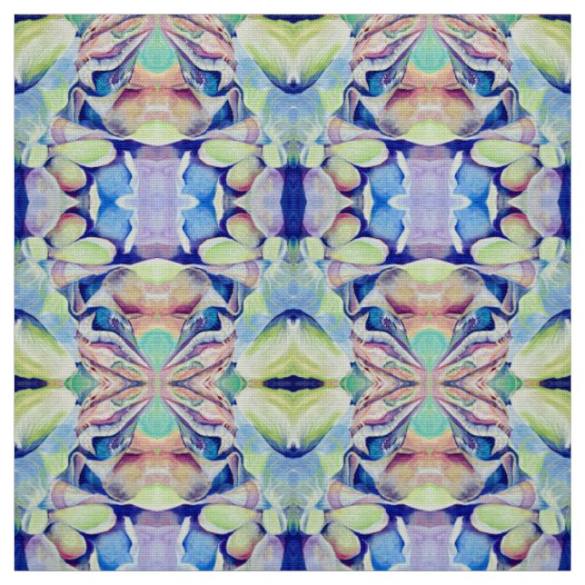 Watercolor Multicolored Vibrant Artdeco Abstract Fabric (Swatch)