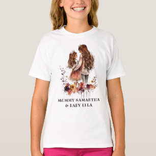 Watercolor Mum and Daughter (1) T-Shirt